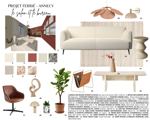 Planche tendance - Salon / Bureau